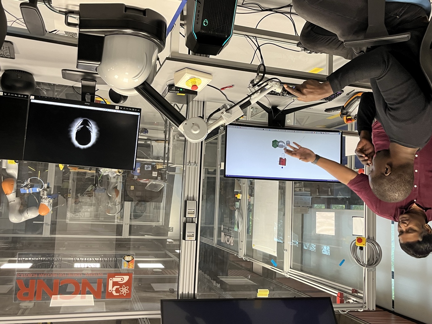 Teleoperating a robot arm through a haptic controller at the National Centre for Nuclear Robotics
